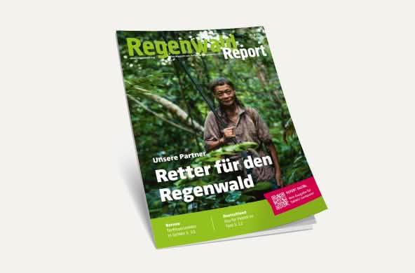 3D-Ansicht des Covers vom Regenwald Report 4/21