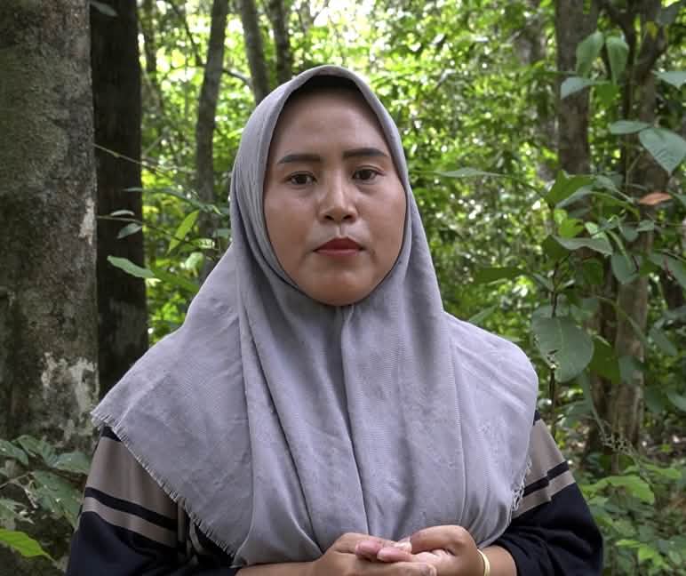 Herlina Sukmawati, indigene Dayak-Frau, Indonesien Indigene Herlina Sukmawati