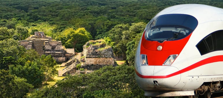 Unterstützen Sie unsere Petition gegen Regenwald-Zerstörung in Mexiko Collage Zug DAV - Maya-Ruinen Ek Balan in Yucatán