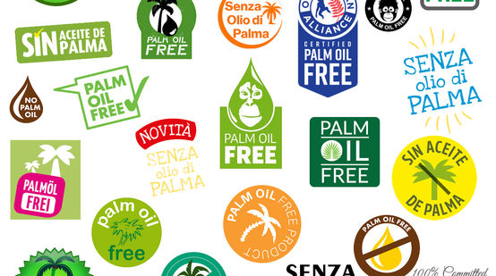 Collage Logos "ohne Palmöl"
