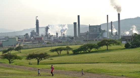 Zellstofffabrik in Südafrika