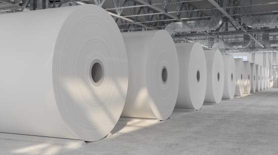 Papierrollen in der Papierindustrie